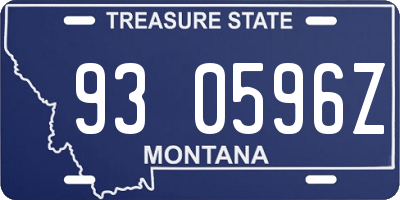 MT license plate 930596Z