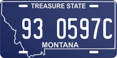 MT license plate 930597C