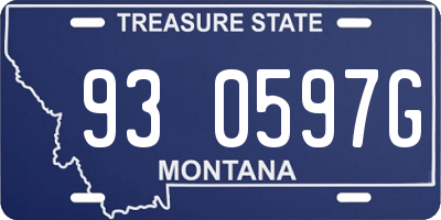 MT license plate 930597G