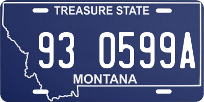 MT license plate 930599A
