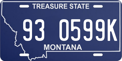 MT license plate 930599K