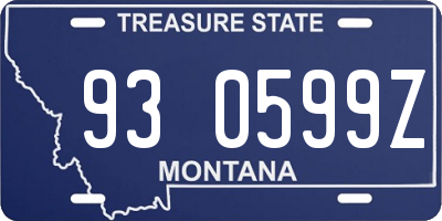 MT license plate 930599Z