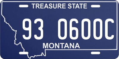 MT license plate 930600C