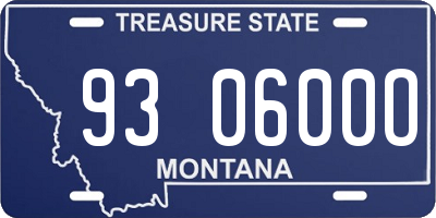 MT license plate 930600O