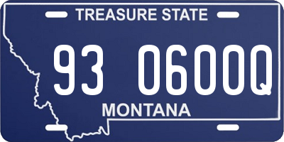MT license plate 930600Q