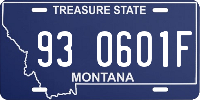 MT license plate 930601F