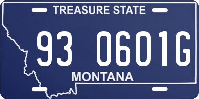 MT license plate 930601G
