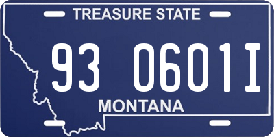 MT license plate 930601I