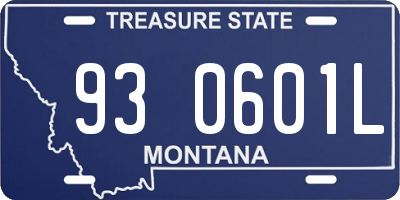 MT license plate 930601L
