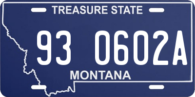 MT license plate 930602A