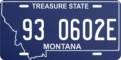 MT license plate 930602E