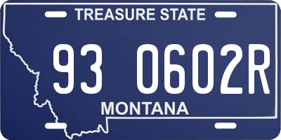 MT license plate 930602R