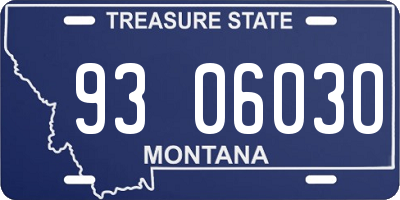 MT license plate 930603O