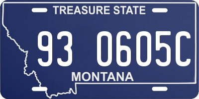MT license plate 930605C