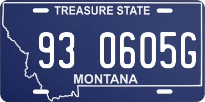 MT license plate 930605G