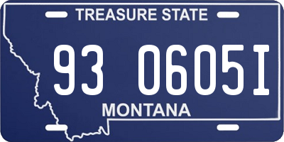 MT license plate 930605I