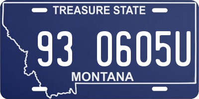 MT license plate 930605U