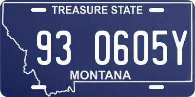 MT license plate 930605Y