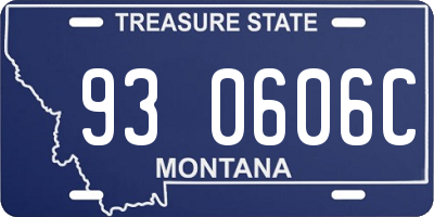 MT license plate 930606C