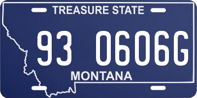 MT license plate 930606G