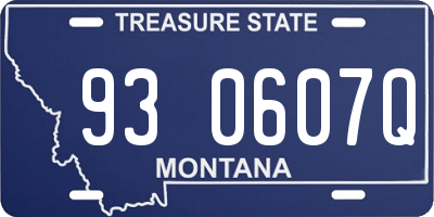 MT license plate 930607Q