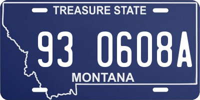 MT license plate 930608A