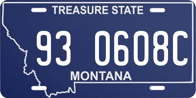 MT license plate 930608C