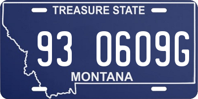 MT license plate 930609G