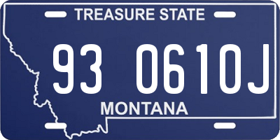 MT license plate 930610J