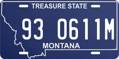 MT license plate 930611M