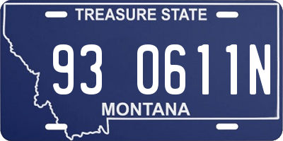 MT license plate 930611N