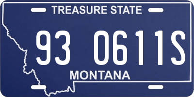 MT license plate 930611S
