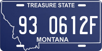 MT license plate 930612F