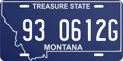 MT license plate 930612G