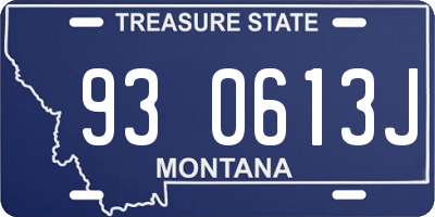 MT license plate 930613J