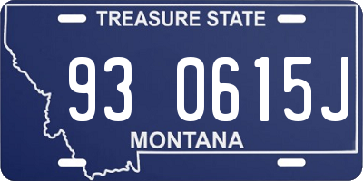 MT license plate 930615J