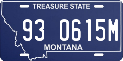 MT license plate 930615M