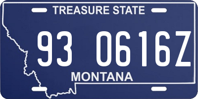 MT license plate 930616Z