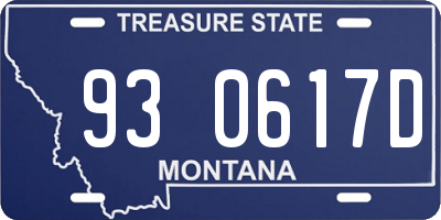 MT license plate 930617D
