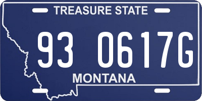 MT license plate 930617G