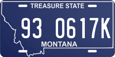 MT license plate 930617K