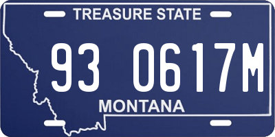 MT license plate 930617M