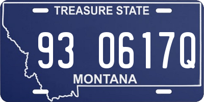 MT license plate 930617Q