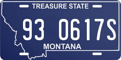 MT license plate 930617S