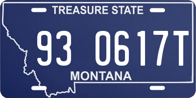MT license plate 930617T