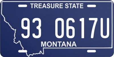 MT license plate 930617U