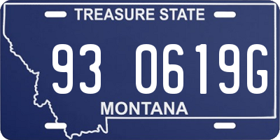 MT license plate 930619G