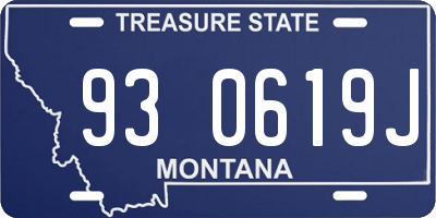 MT license plate 930619J