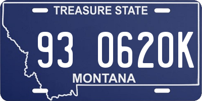 MT license plate 930620K