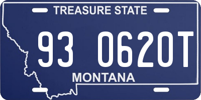 MT license plate 930620T